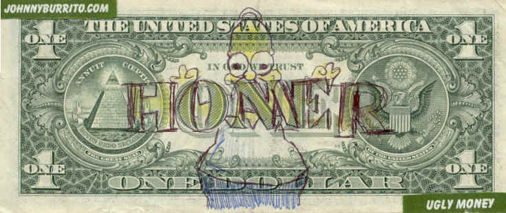 Simpson dollar bill.